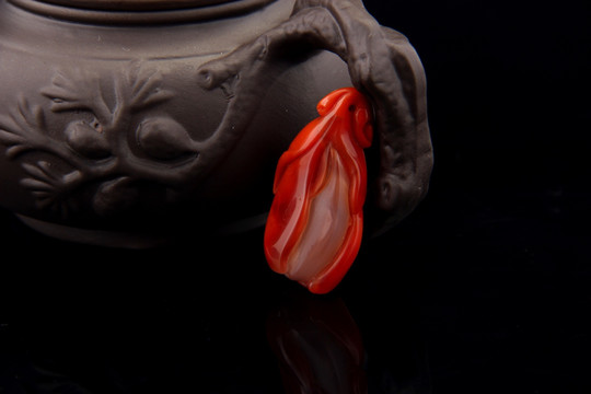 南红玛瑙 玉兰花
