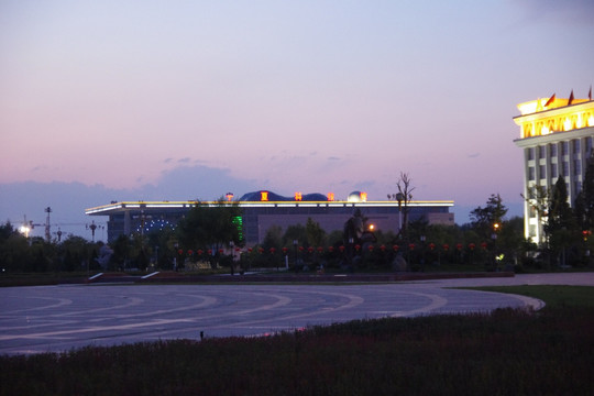 银川人民广场夜景