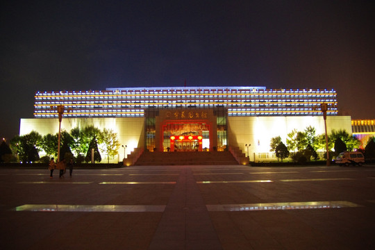 宁夏图书馆夜景