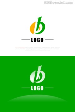 苹果和字母B标志设计