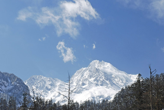 贡嘎雪峰远眺