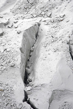 海螺沟冰川冰裂缝特写