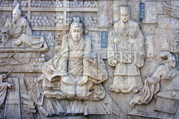 西安 汉城湖 壁画 雕塑