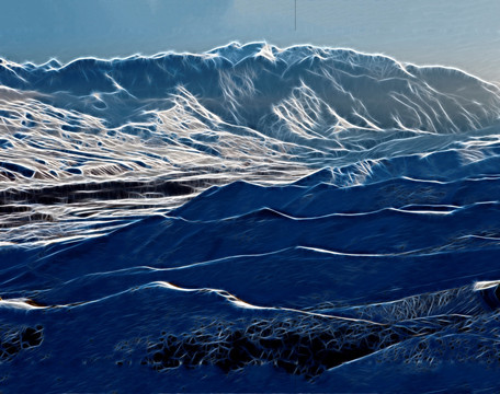 装饰画  雪山