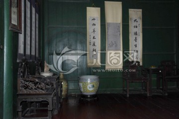 刘文彩公馆内景 中式家具