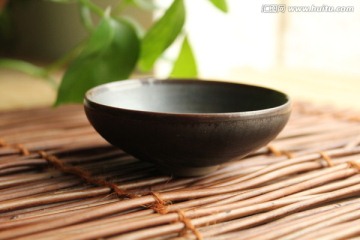 日式黑陶茶碗