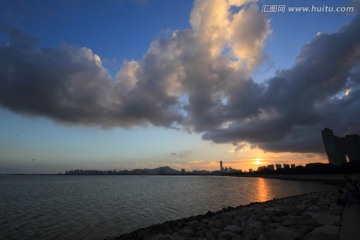 深圳湾 夕阳