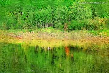 电脑油画 山水风光