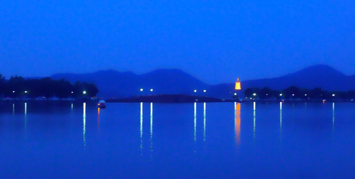 杭州西湖夜景