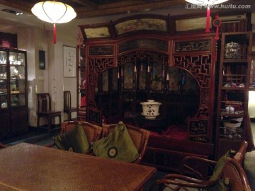 茶馆 中式建筑 传统建筑 室内