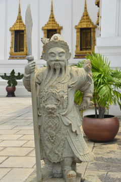 大皇宫的中国石刻关羽像
