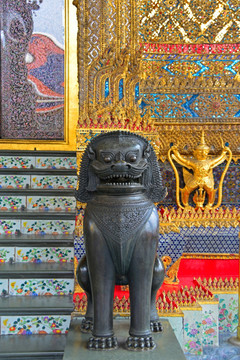 玉佛寺狮子雕塑