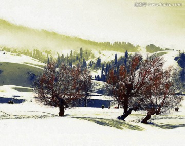 风景油画 装饰画 挂画