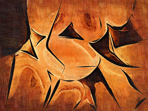线条装饰画 卧室餐厅挂画