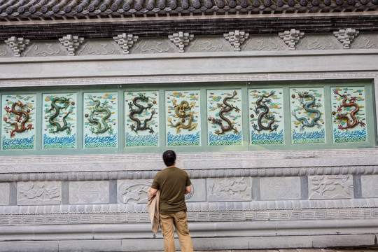 城墙 龙 雕刻