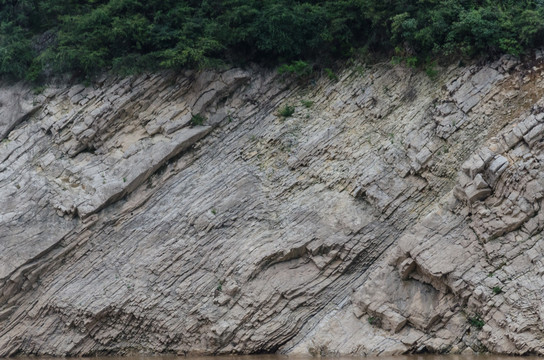 长江三峡 崖壁 瞿塘峡