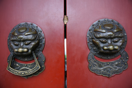 中国古建筑摄影之门扣门环