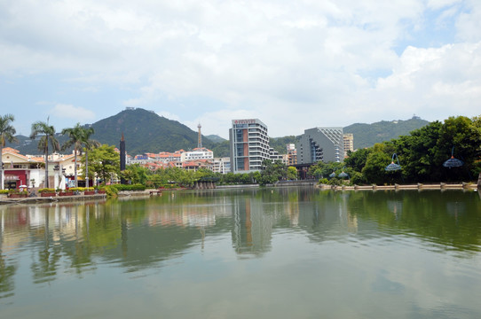 建筑物 湖景 湖岸