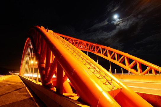 海口大桥月夜