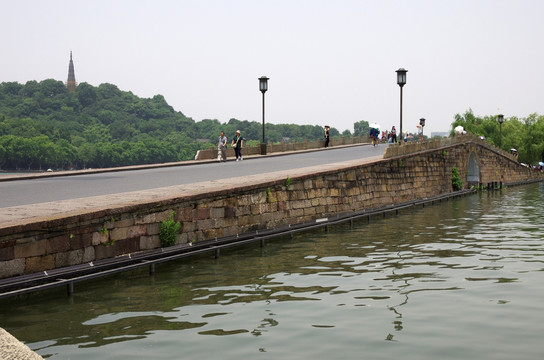 杭州西湖 白堤 锦带桥