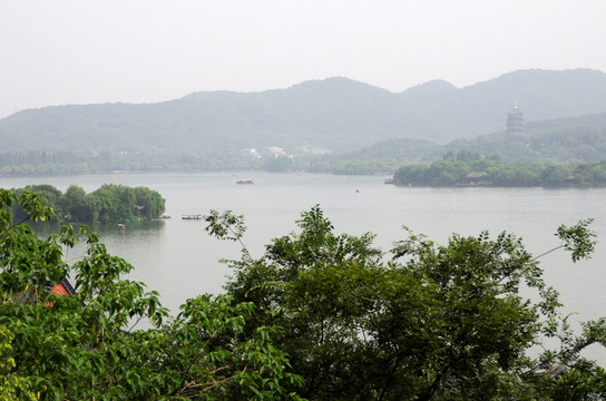 杭州西湖 登高远眺西湖美景