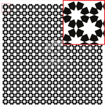 黑白六角形四方连续图案