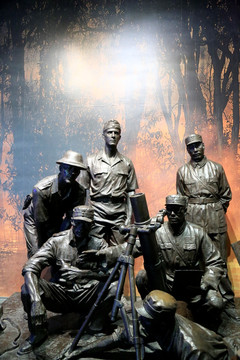 抗日战争中的美国士兵雕像
