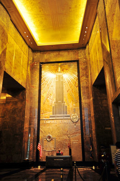 帝国大厦电梯厅