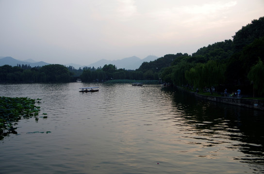 杭州西湖夕照