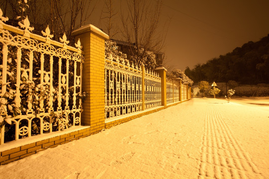 雪景 杭州雪景 大明山风景区