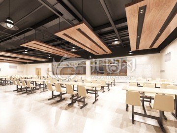 食堂餐厅3D模型带贴图