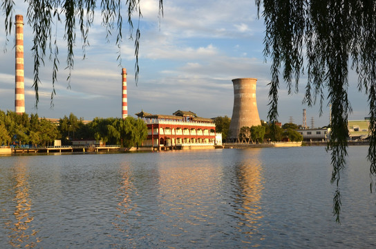 湖面建筑景观