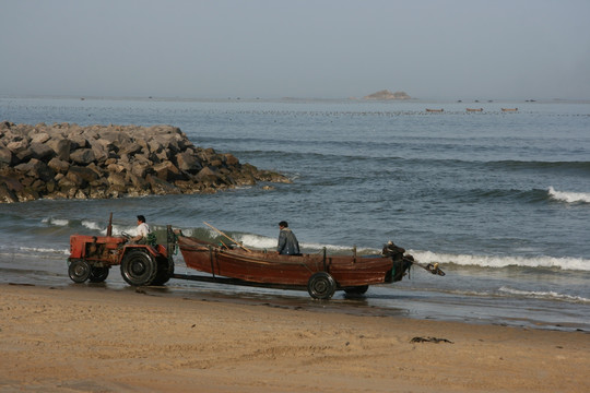 海边打鱼 渔民 渔业资源