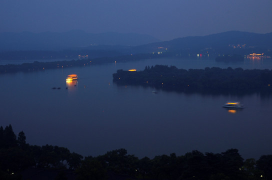 杭州西湖夜色