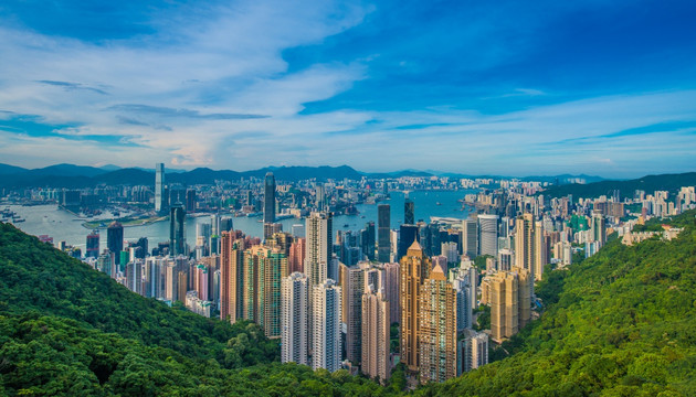 香港全景 俯视 鸟瞰