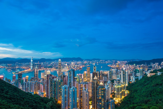 香港全景夜景