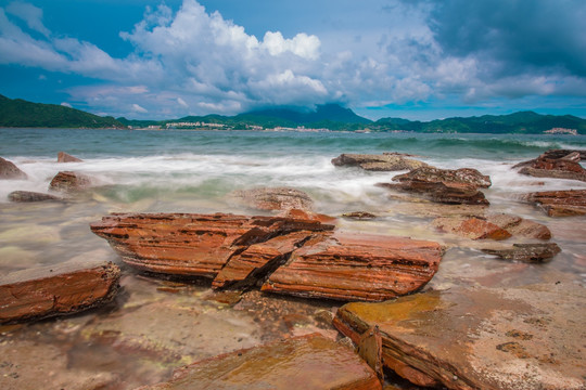 页岩 岩石 海岸