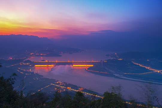 三峡大坝y夜景