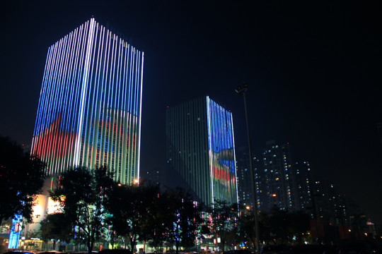 城市夜景 商务大厦