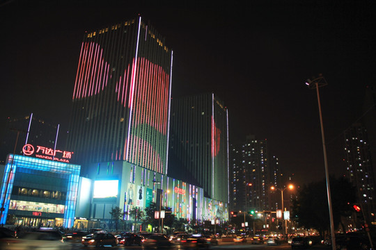 万达广场商务区夜景