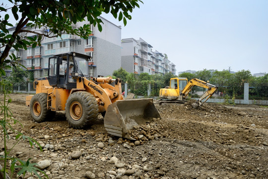 修路建设挖掘机