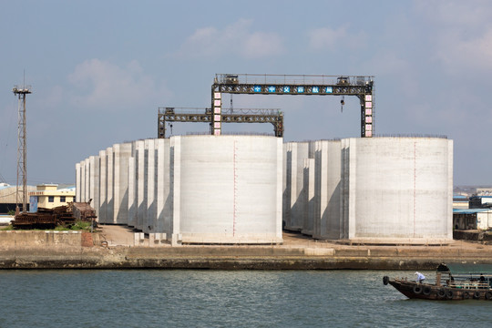 防城港 海港风光 混凝土圆筒