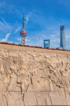 上海纪念碑浮雕