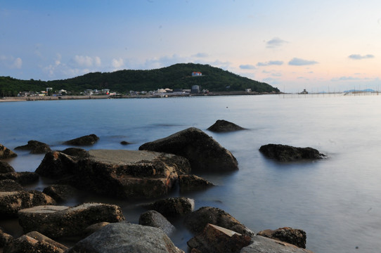 海洋海岛 海上日落 黄昏 海边