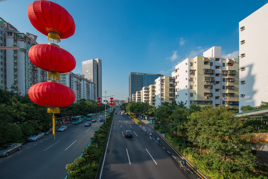 深圳南山 前海路 灯笼