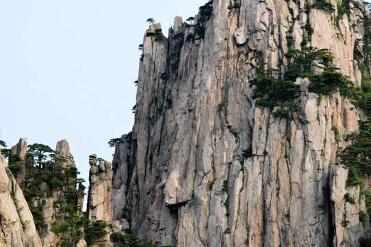 黄山怪石 绝壁