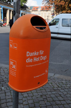 德国柏林街景 垃圾箱