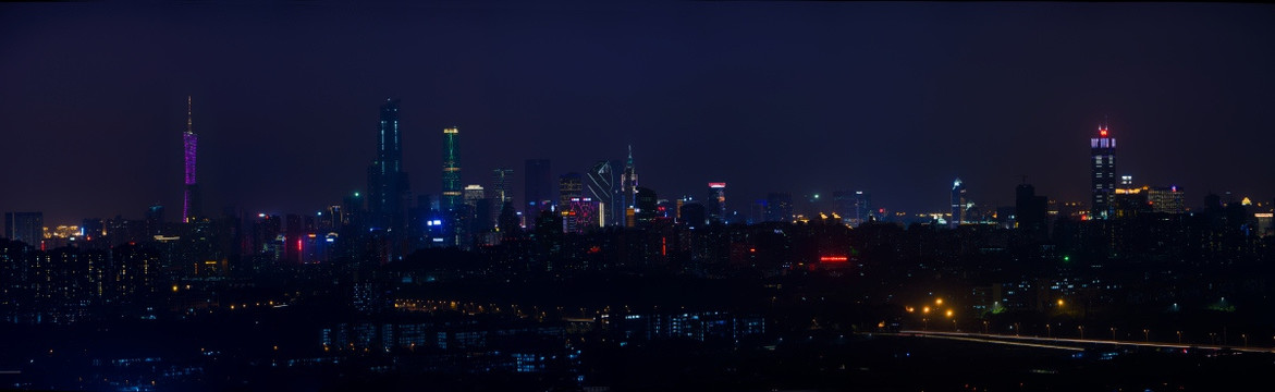 广州夜景全景图（超高像素）