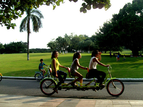 三人自行车