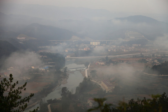 云海 风光 高山丘壑 峡谷 自